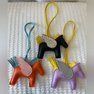 3-Sets of Colorful Pony Bag Charms